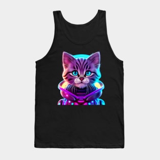 Cyborg Cat From Outer Space Tank Top